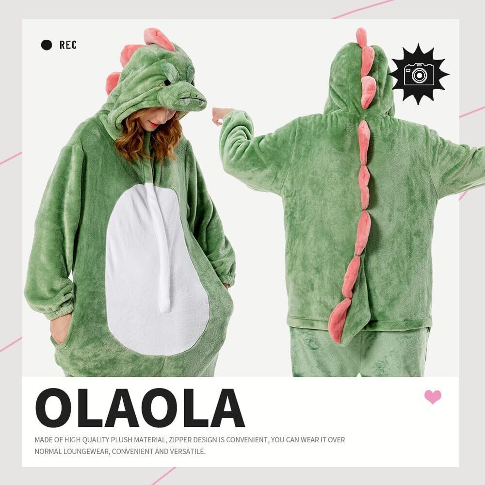 7212 Adult Animal Onesie, Adult Unisex Dinosaur Onesies, Plush Cosplay - Picture 3 of 7